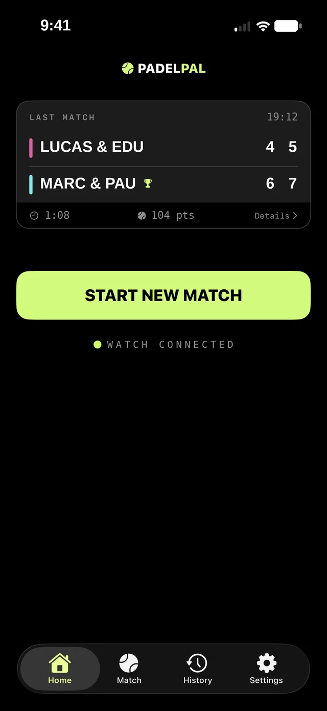 Home screen